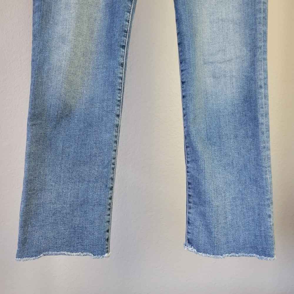 FRAME // le high straight medium blue super soft stretch denim roxton - Picture 6 of 16